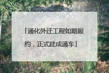 通化外迁工程如期履约，正式建成通车