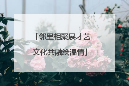 邻里相聚展才艺 文化共融绘温情