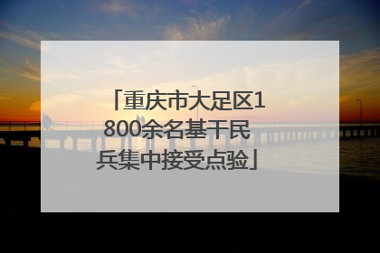 重庆市大足区1800余名基干民兵集中接受点验
