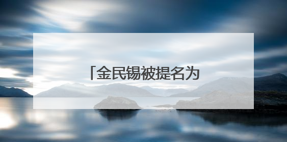 金民锡被提名为韩国国务总理