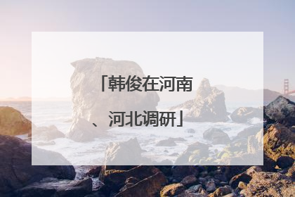 韩俊在河南、河北调研