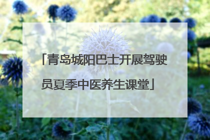 青岛城阳巴士开展驾驶员夏季中医养生课堂