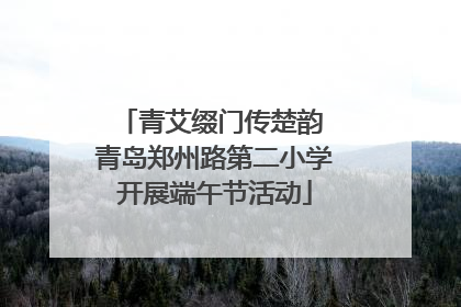 青艾缀门传楚韵 青岛郑州路第二小学开展端午节活动
