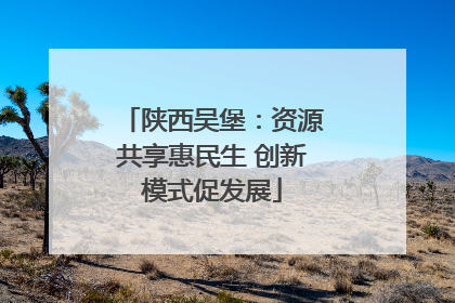 陕西吴堡：资源共享惠民生 创新模式促发展
