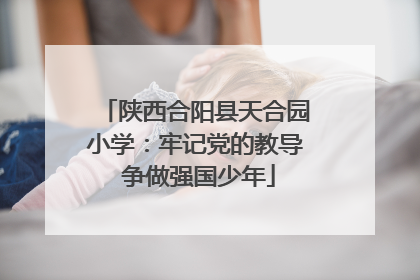 陕西合阳县天合园小学：牢记党的教导 争做强国少年