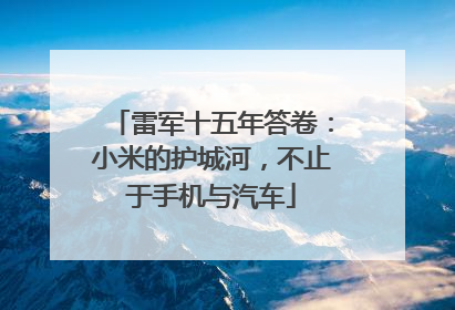 雷军十五年答卷：小米的护城河，不止于手机与汽车