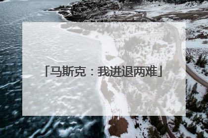 马斯克：我进退两难