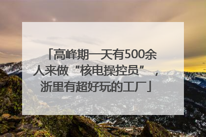 高峰期一天有500余人来做“核电操控员”，浙里有超好玩的工厂