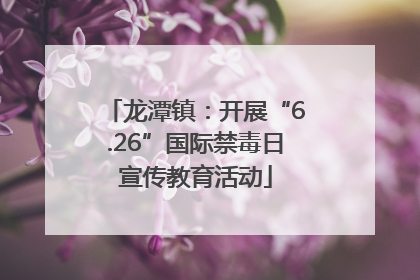 龙潭镇：开展“6.26”国际禁毒日宣传教育活动