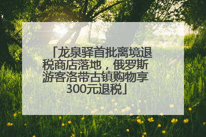 龙泉驿首批离境退税商店落地，俄罗斯游客洛带古镇购物享300元退税