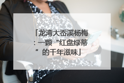 龙湾大岙溪杨梅：一颗“红盘绿蒂”的千年滋味