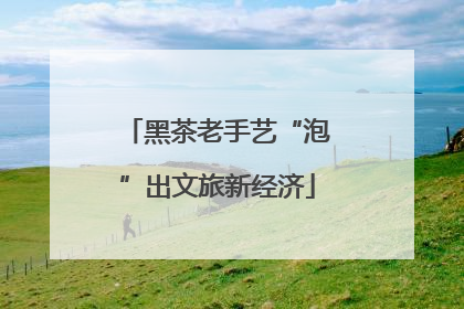 黑茶老手艺“泡”出文旅新经济