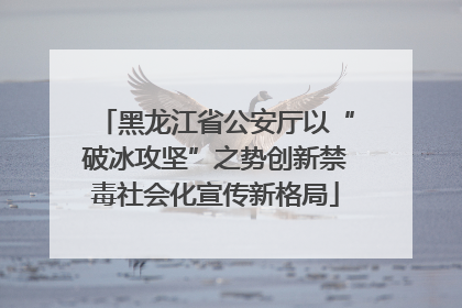 黑龙江省公安厅以“破冰攻坚”之势创新禁毒社会化宣传新格局