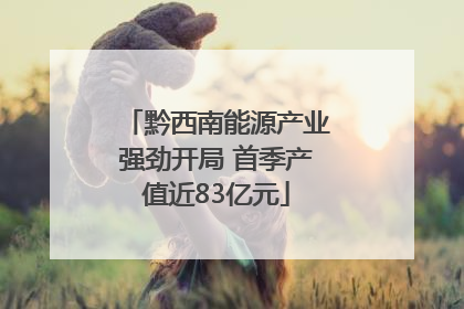 黔西南能源产业强劲开局 首季产值近83亿元