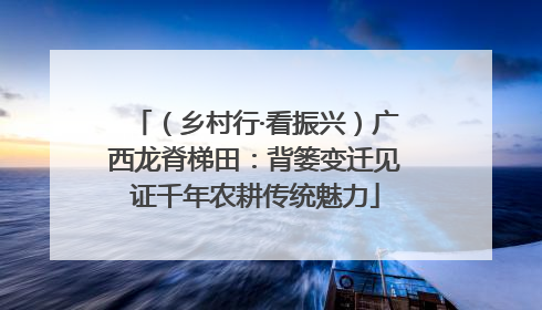 （乡村行·看振兴）广西龙脊梯田：背篓变迁见证千年农耕传统魅力