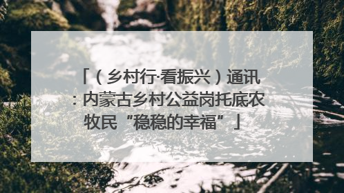 （乡村行·看振兴）通讯：内蒙古乡村公益岗托底农牧民“稳稳的幸福”