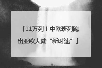 11万列！中欧班列跑出亚欧大陆“新时速”