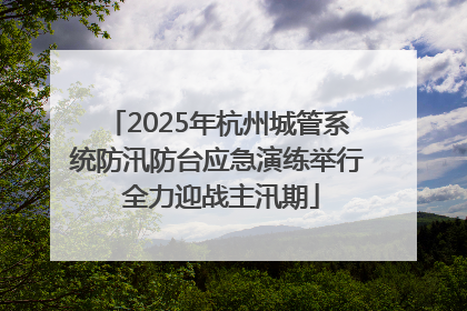 2025年杭州城管系统防汛防台应急演练举行 全力迎战主汛期