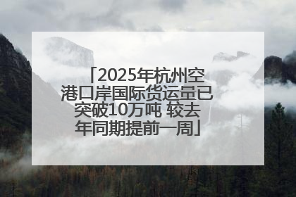 2025年杭州空港口岸国际货运量已突破10万吨 较去年同期提前一周
