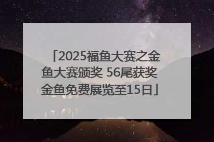 2025福鱼大赛之金鱼大赛颁奖 56尾获奖金鱼免费展览至15日