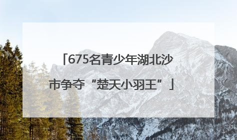 675名青少年湖北沙市争夺“楚天小羽王”